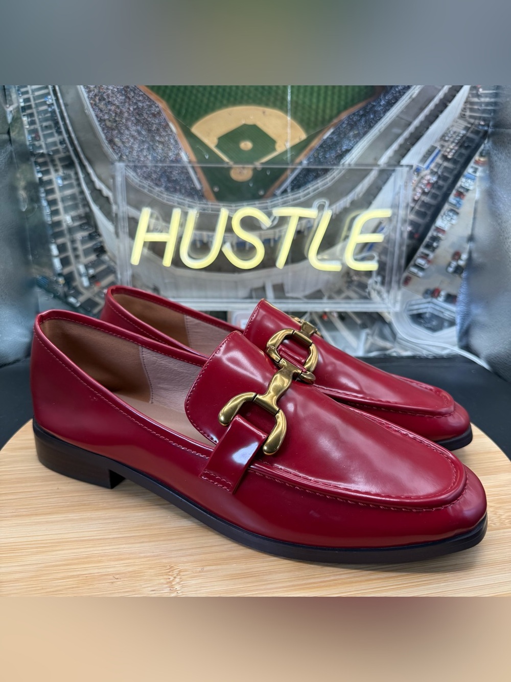 Bibi Lou Zagreb Red Leather Loafers EU Women’s Size 41